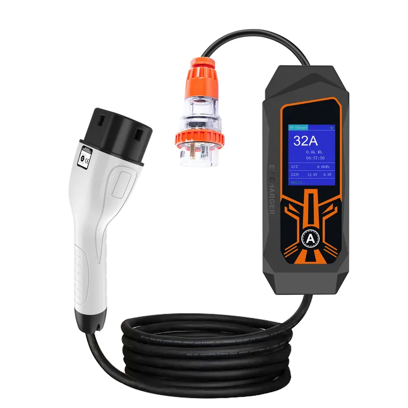 AP01 ポータブルEV充電器 32A 7kW タイプ2充電 - Portable Ev Charger 32A Type 2 Cee Plug のレビューと価格